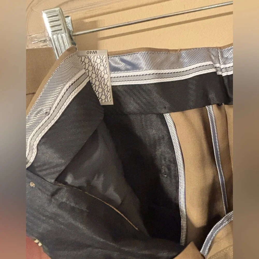 NWT men’s Vinci Philosophy dress pants 40x32 KHAKI ON-900 - Picture 11 of 13